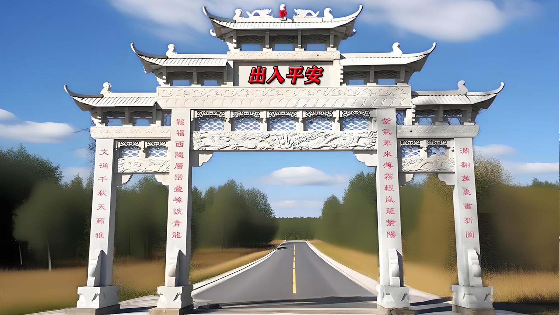 农村石牌坊厂家入口石牌坊图片