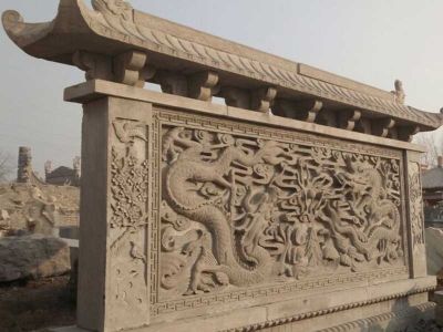 花岗岩龙雕石雕迎门墙壁画